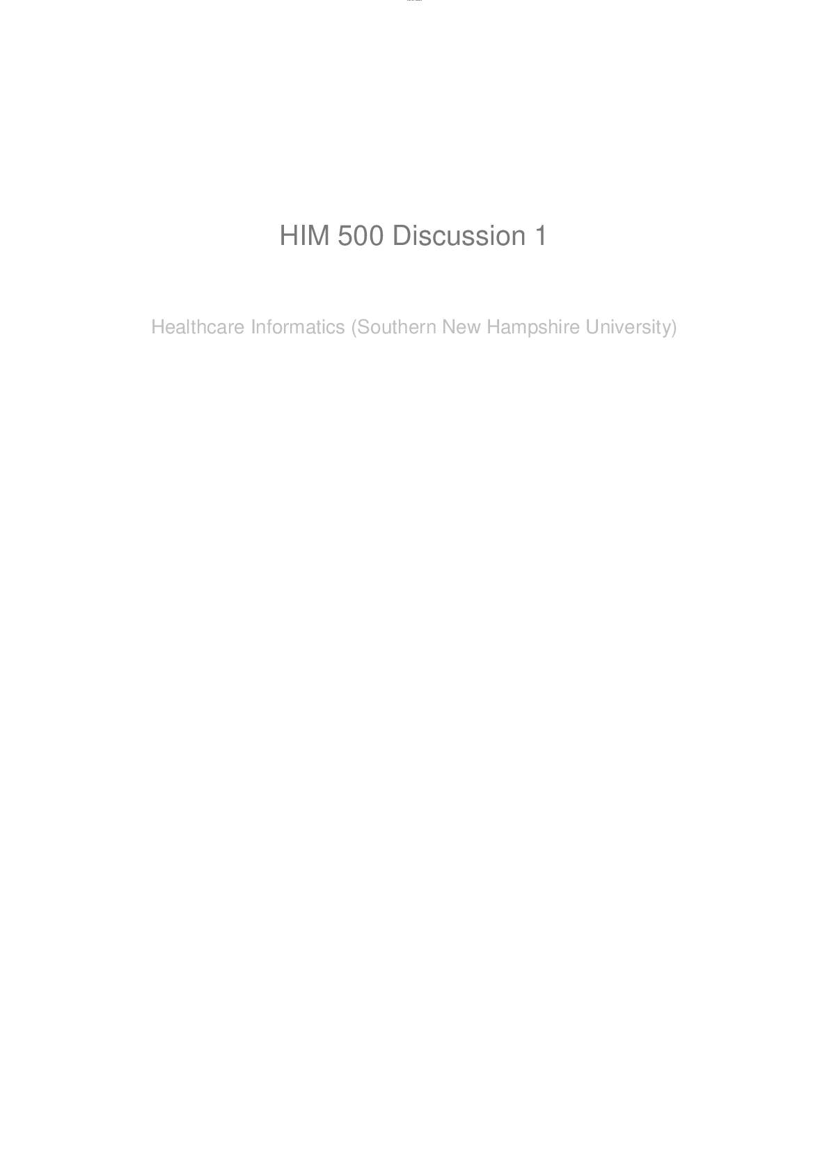 Preview image for HIM 500 Discussion 1